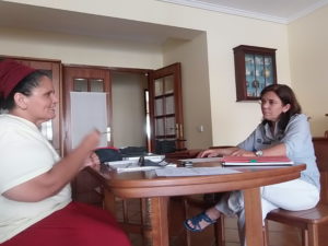 Wlad Lima e Fátima Paes em entrevista na cidade de Aveiro.